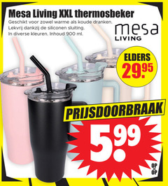  mesa living xxl thermosbeker warme koude dranken lekvrij siliconen sluiting kleuren inhoud ml elders 