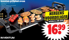  25 45 inventum grillplaat grilloppervlak cm watt traploos regelbare thermostaat cooltouch handgreep anti aanbaklaag slipvoetjes elders 