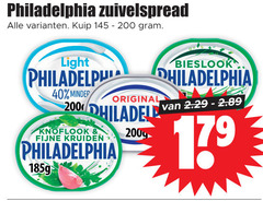  40 200 2009 philadelphia zuivelspread kuip light minder original knoflook fijne kruiden bieslook 17 