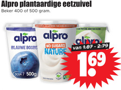  400 500 alpro plantaardige eetzuivel beker rijk proteine sans sucres riche proteines blauwe bosbes soja sugars nature calcium 16 