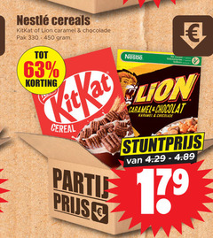  nestle kitkat lion cereals 330 450 caramel chocolade pak volkorentarwe vollkorn cereal chocolat karamel party 17 