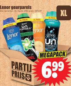  lenor wasverzachter geurparels xl flacon pack fraicheur stop linge perles frische fresh parfum geurbooster cent party megapack 