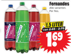  fernandes frisdrank zero sugar andes bouquet fles liter 16 