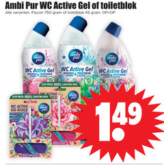  45 50 100 750 ambi pur wc active gel toiletblok flacon hygiene versheid eco pack carton box lasting fragrance cleaning foam wild hibiscus rose lily 