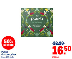  50 160 pukka discovery box doos stuks tea selection sachets finest organic black green and herbal teas 16 