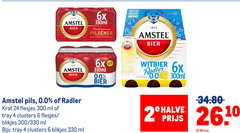  4 6 24 300 330 1870 amstel bier 6x 330ml traditiegetrouw pilsener volmout 0.0 nieuwe radler bieren witbier citroen 300ml pils krat ml tray 2 halve blikjes 