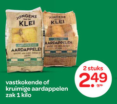  aardappelen 1 2 jongens klei vastkokende kruimige zak kilo stuks 