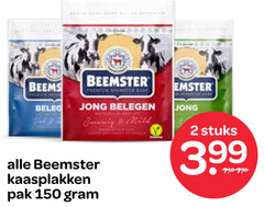  beemster kaasplakken 2 150 beleg jong belegen mild stuks 3.99 pak 