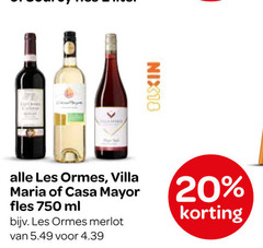  witte wijn rode 20 750 nix18 les ormes villa maria casa mayor fles ml merlot 