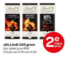  lindt chocolade 2 100 excellence caramel la sel orange intense cacao dark noir tablet puur stuks halve 