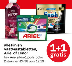  finish lenor ariel wasmiddel vaatwasmiddel wasverzachter 1 2 bliss vaatwastabletten all color stuks 