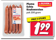  5 200 pluma knakworsten pak stuks 