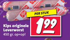  450 kips originele leverworst stuk 