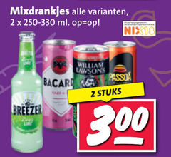  william lawsons mixdrank 2 300 mixdrankjes ml line breezer jaar alcohol nix18 bacardi passoa stuks 