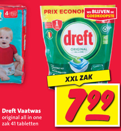  dreft vaatwasmiddel 1 original all vaatwas one zak tabletten xxl 