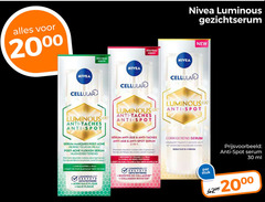  1 2 4 30 nivea luminous new cellular nouveau anti taches spot marques post peau acne vlekken serum visibles semaines zichtbare weken la huid glad matteert salicylzuur visage du volume les rides profondes diepe rimpels booster collagene corrigerend nieuwe resultaat stuk ml 