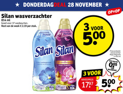  3 24 28 100 500 donderdagdeal silan wasverzachter ml wasbeurten rest week stuk dagen parfum uur fris lentegevoel fraicheur du printemps aromatherapy magnolia recyclable wasbeurt 