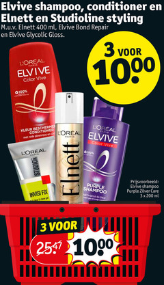  3 200 400 1000 elvive shampoo conditioner elnett studioline styling ml bond repair gloss paris color vive kleur beschermen rode pioenroos uv line studio fix clean gel haarscherpe purple anti gele zilver care 