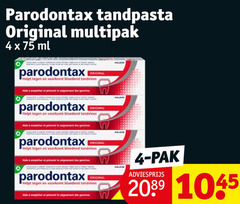  4 parodontax tandpasta original multipak ml bloedend tandvlees aide le des pak 