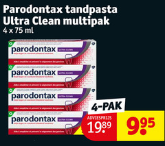  4 1989 parodontax tandpasta ultra clean multipak ml tandvlees aide le des voorkant bloedend pak 