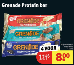  4 20 200 grenade protein bar sugar high salted caramel oreo white stuks 