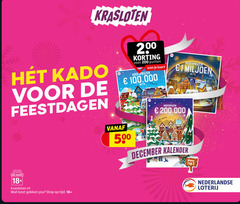  1 2 20 31 200 500 701 krasloten kado feestdagen punten scan kaart miljoen spellen 18 gokken stop december kalender winkans nederlandse loterij 