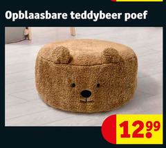  12 99 opblaasbare teddybeer poef 