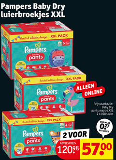  2 4 pampers baby dry luierbroekjes xxl 3x limited edition design pack pants protection online maat stuks luier 