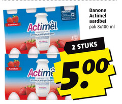  2 10 aardbei actimel immuunsysteem danone pak ml stuks 