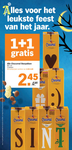  1 2 50 feest jaar chocomel pakken varieeren vernieuwd romig enige combinatie productvarianten combineren suiker plant based sint 