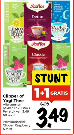  clipper yogi tea thee 1 ring yogitea detox lavender snore peace lemon organic green classic rick my raspberry mint soorten pakken stuks stuk 