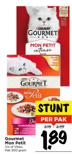  300 xpurina gourmet petit intense duo nouvelles nieuwe 6x du pak portions vis vlees 