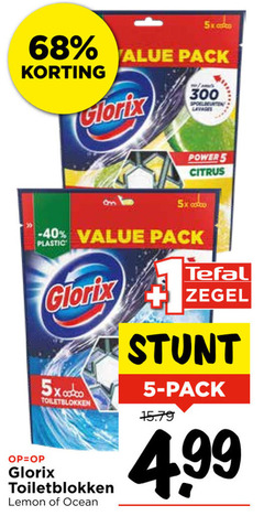  glorix toiletblok 5 300 5x corro pack lavages power citrus co plastic toiletblokken lemon ocean tefal zegel 