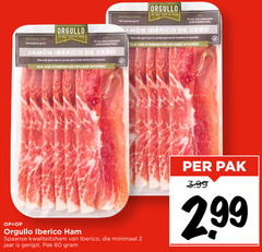  2 10 60 ham vitaminen heilzame vetzuren iberico spaanse kwaliteitsham minimaal jaar gerijpt pak 3.99 