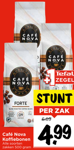  cafe nova koffiebonen 12 500 mcafee tefal zegel forte blow roasted coffee beans soorten zakken zak 