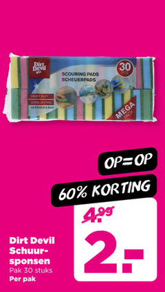  schuursponsjes 5 30 60 devil pads duty lasting mega pack schuur sponsen pak stuks 