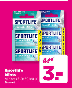  sportlife kauwgom 2 3 50 mints sugar free new intensity 2x stuks 