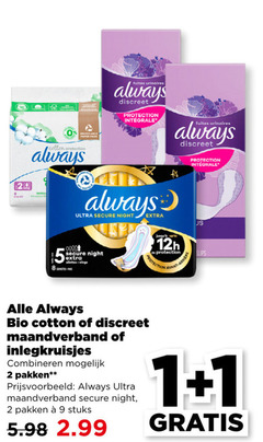  1 2 5 9 paper pack cotton protection always fuites urinaires discreet ultra secure night wings up to integrale us slips bio maandverband inlegkruisjes combineren pakken stuks 