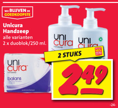  2 10 250 unicura handzeep duoblok ml balans uni cura stuks 