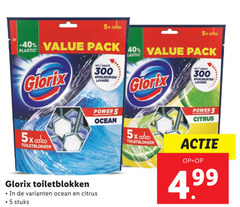  5 40 300 5x co pack plastic glorix code toiletblokken spoelbeurten lavages power ocean citrus stuks to 