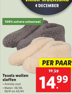  4 100 december scheerwol texels wollen sloffen antislip zool maten 36 42 44 paar 