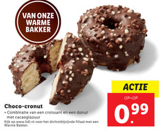  warme bakker choco combinatie croissant donut cacaoglazuur www.lidl.nl filiaal 