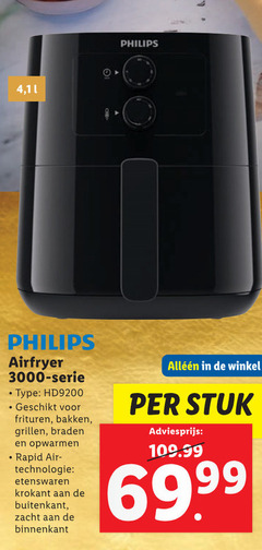  4 11 philips airfryer serie frituren bakken grillen braden opwarmen rapid technologie etenswaren krokant buitenkant zacht binnenkant stuk 69 99 