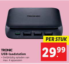  4 tronic smart fast char usb laadstation gelijktijdig opladen apparaten stuk 