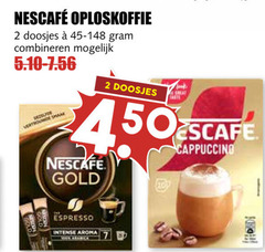  nescafe oploskoffie 2 450 doosjes combineren vertrouwde tarte gold cappuccino espresso intense aroma 