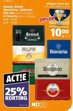  alfa brand bavaria amstel gulpener affligem warsteiner krat bier speciaalbieren 3 4 12 19 24 25 30 1000 week bierbrouwerij beer limburg blond tray it liter v.a. nix18 roken drinken 