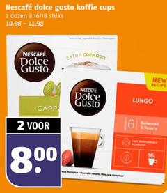  nescafe dolce gusto capsules 2 100 koffie cups dozen 16 18 stuks cremoso new nouvelle nieuwe receptuur lungo balanced roasty responsibly sourced 16x 