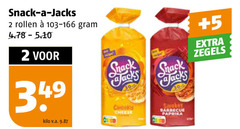  2 snack jacks rollen kilo v.a. shack cheese smokey barbecue paprika 5 zegels 