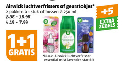  1 2 120 250 airwick luchtverfrissers geurstokjes pakken stuk bussen ml 5 zegels m.u.v luchtverfrisser essential mist lavender startkit 