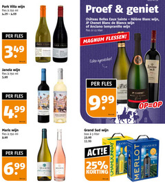  witte wijn rode rose 3 25 750 park villa fles ml proef belles eaux sainte blanc chenet blancs tempranillo liter magnum flessen 5.99 maris branca chardonnay eyecatcher chateau grand box 3.99 merlot 